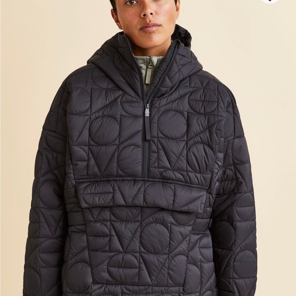 Black Oversized Quilted Parka, MOVE by H&M